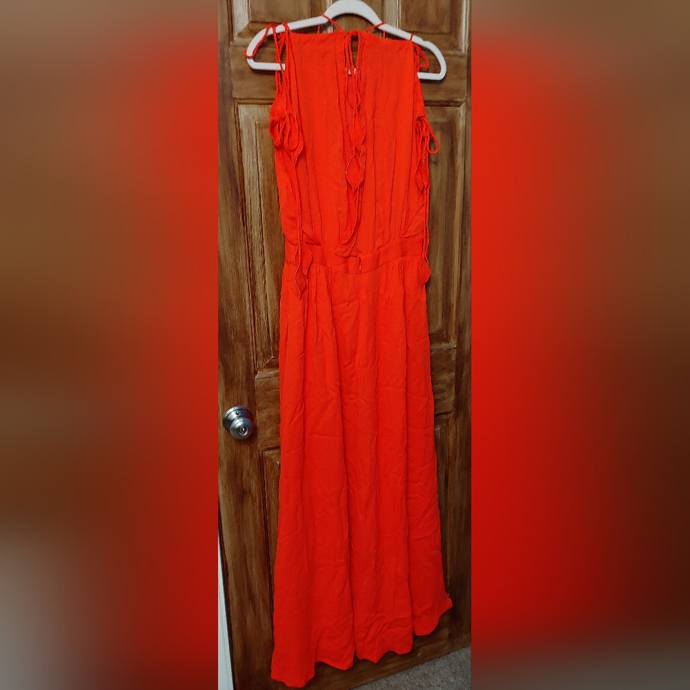 NWT Sz 6 Tory Burch Poppy Red Evalene Maxi Dress - Picture 5 of 9